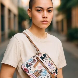 Disney Dooney Bourke Sketch Handbag Mickey, Minnie, & Friends Gently carried